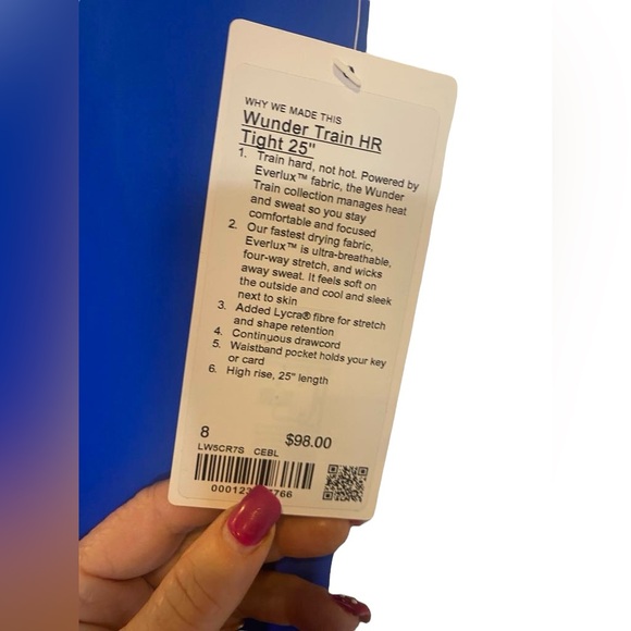 NWT Lululemon wunder train HR tights Size 8 - Picture 4 of 5